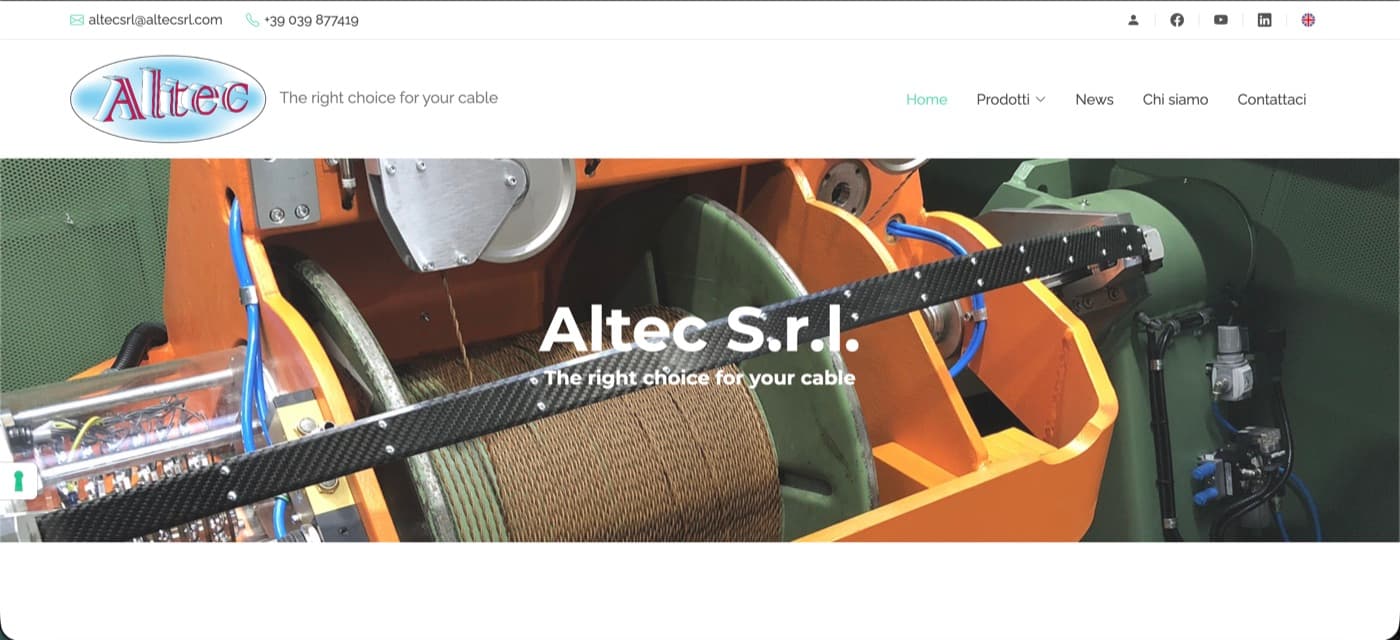 Preview of the Altec S.r.l. website